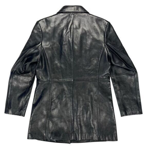 Anne Klein Ultra Soft Lambskin Leather Jacket Size M Classic Grunge 90s Y2k Coat - Picture 7 of 16